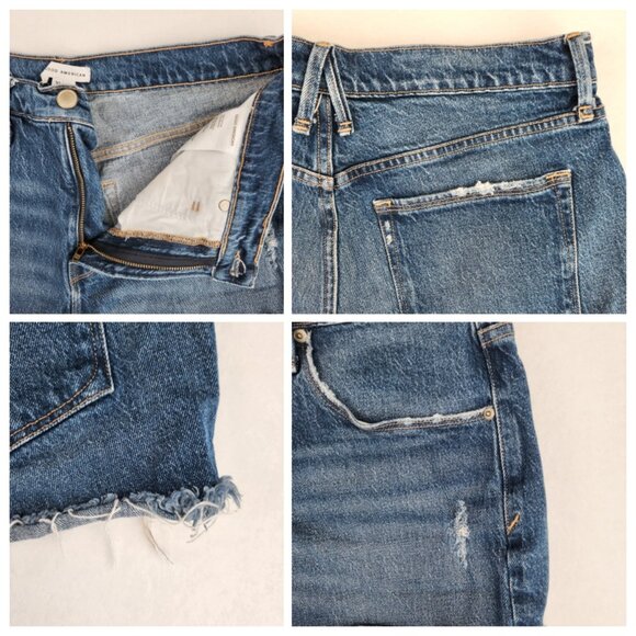 Good American Women's Good 90's Denim Blue Jean Cuttoff Shorts Size 10/30 - Picture 5 of 8
